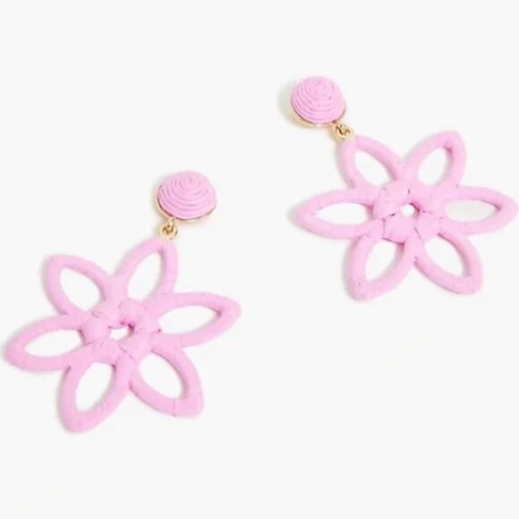 J. Crew Factory Jewelry - NWT J. Crew Wrapped Flower Statement Earrings, J.Crew Factory